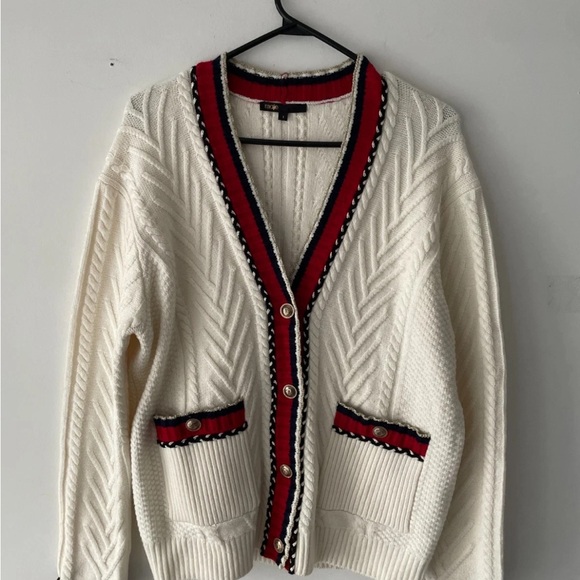 Maje Sweaters - Maje Medhi Elegant Cable Knit Cardigan Sweater sz Small